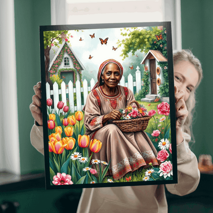 Garden Delight Jigsaw Puzzle - Black Woman Art, Nature-themed Afrocentric Game Puzzle The Puzzle Chest