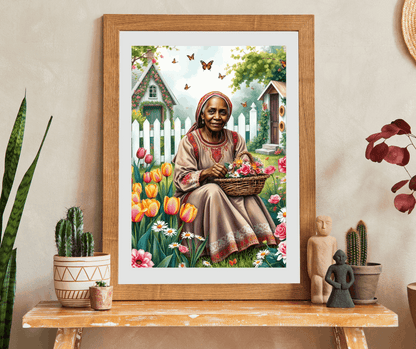 Garden Delight Jigsaw Puzzle - Black Woman Art, Nature-themed Afrocentric Game Puzzle The Puzzle Chest