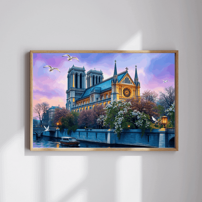 Notre Dame Cathedral Puzzle - Jigsaw of Gothic Church in Paris France, Historic Landmark Puzzle The Puzzle Chest
