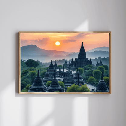 Borobudur Temple Jigsaw Puzzle – Ancient Buddhist Monument in Lush Jungle, Sacred Landmark of Indonesia Puzzle The Puzzle Chest