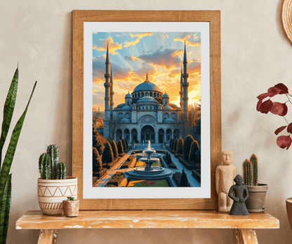 Blue Mosque Puzzle – Jigsaw of Istanbul Landmark, Islamic Architecture and Minarets Puzzle The Puzzle Chest
