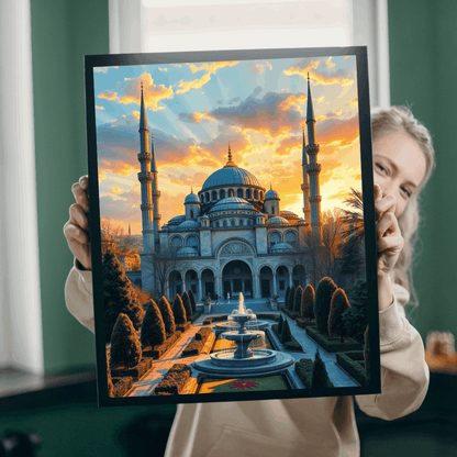 Blue Mosque Puzzle – Jigsaw of Istanbul Landmark, Islamic Architecture and Minarets Puzzle The Puzzle Chest