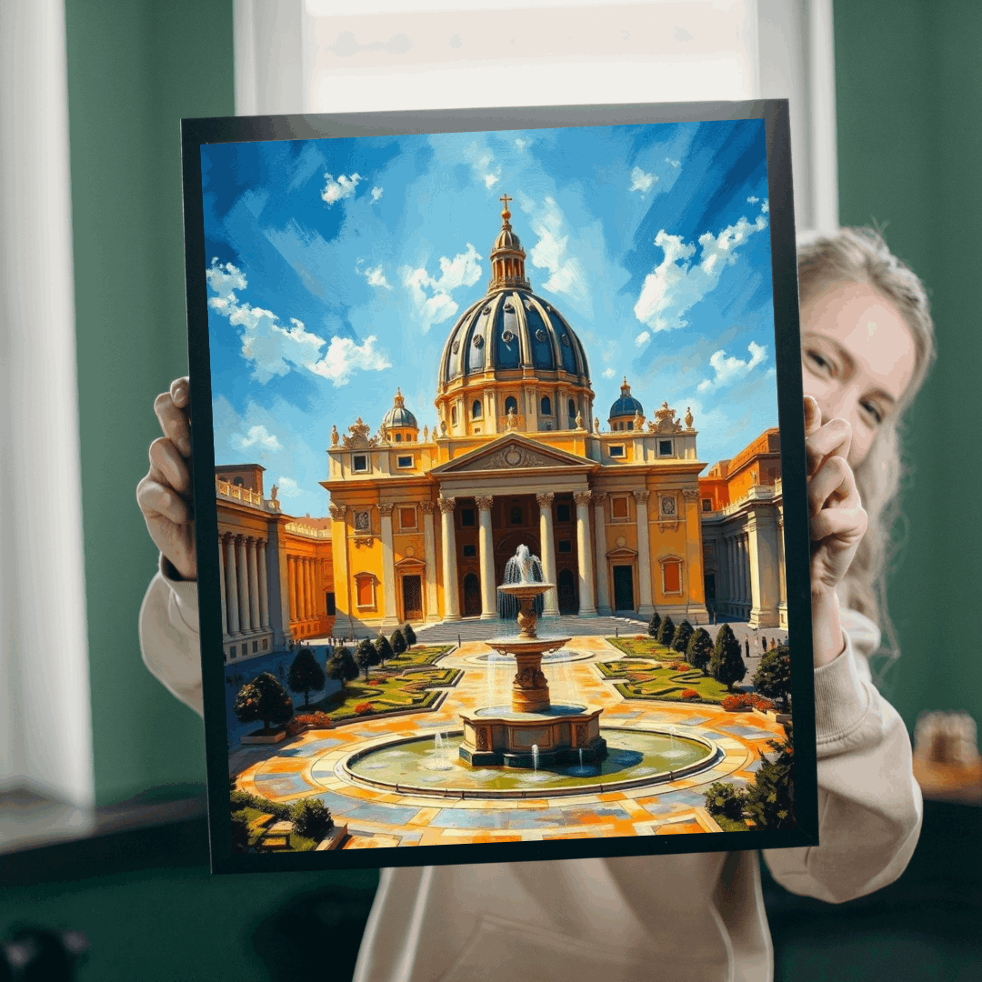 St. Peter’s Basilica Puzzle – Jigsaw of Vatican Landmark, Dome and Colonnades, Architecture Puzzle The Puzzle Chest