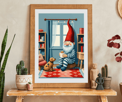 Nordic Gnome Pajamas with Cookies – Scandinavian Folk Style Jigsaw Puzzle Puzzle The Puzzle Chest