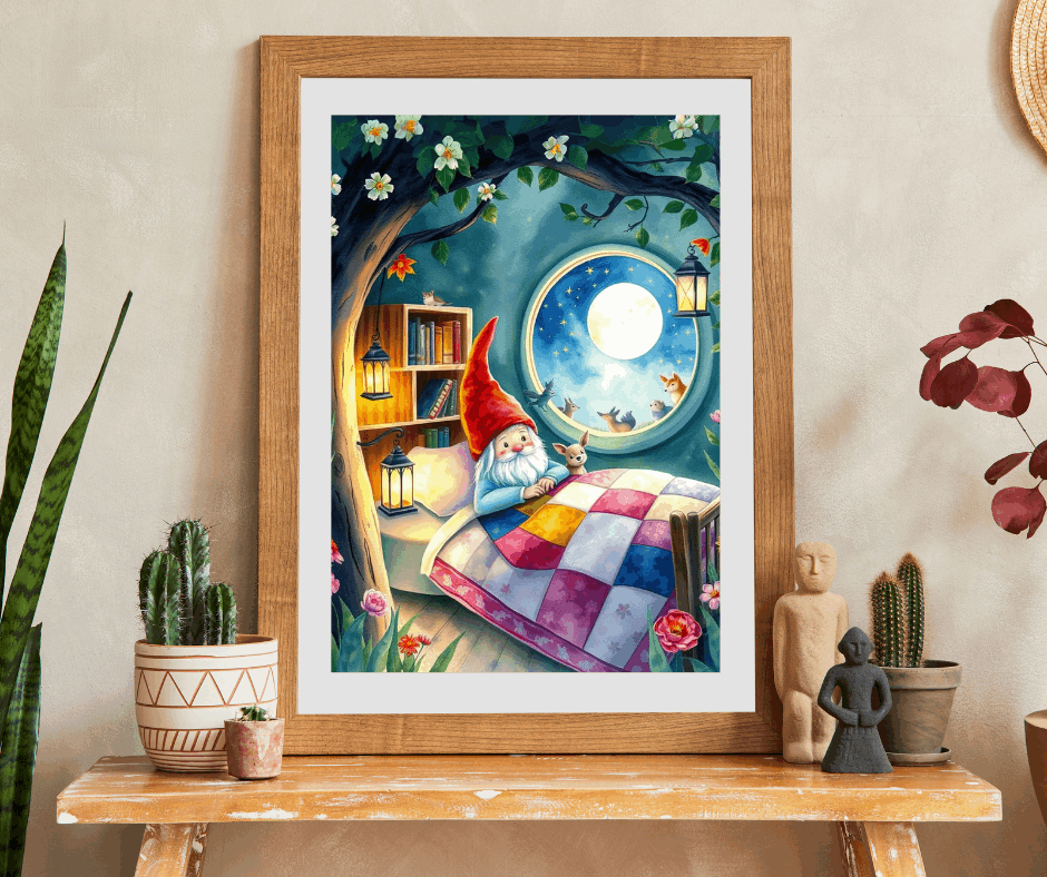 Gnome Dreamland Jigsaw Puzzle - Sleeping Dwarf in Treehouse Bedroom Puzzle The Puzzle Chest