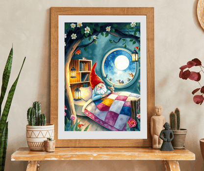 Gnome Dreamland Jigsaw Puzzle - Sleeping Dwarf in Treehouse Bedroom Puzzle The Puzzle Chest