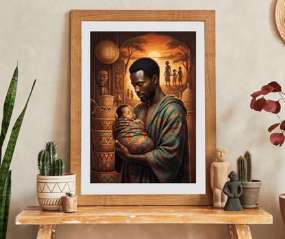 African American Cultural Heritage Jigsaw Puzzle - Family Bonding, Reflective Black Man Art, Afrocentric Puzzle The Puzzle Chest