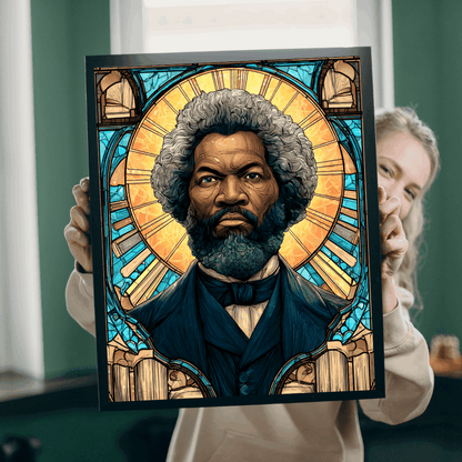 Frederick Douglass Jigsaw Puzzle – Afrocentric Historical Puzzle, Stained Glass Art, Black History Puzzle, Educational Puzzle for Adults and Teens, Inspirational African American Figure Puzzle The Puzzle Chest