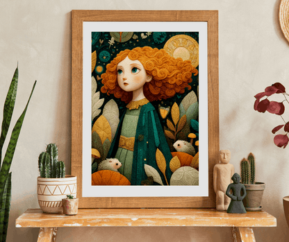 Enchanted Mushroom Grove Jigsaw Puzzle – Whimsical Fairy-Tale Autumn Puzzle for Adults, Girl with Hedgehog Puzzle The Puzzle Chest