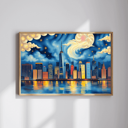 Manhattan City Skyline at Night Jigsaw Puzzle – Urban Landscape Brain Teaser Game for Adults & Teens Puzzle The Puzzle Chest