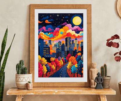 Vibrant Cityscape Puzzle - Night Sky, 110-1014 Piece Jigsaw, Family Activity, Gift for Puzzle Lovers, Art Decor Puzzle The Puzzle Chest