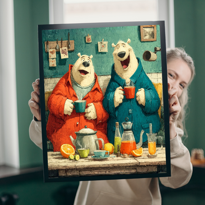 Cartoon Bear Tea Party – Whimsical Cute Animal Jigsaw Puzzle with Adorable Characters Puzzle The Puzzle Chest