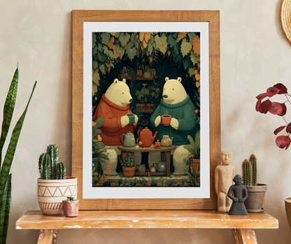 Botanical Bear Tea Party – Nature Loving Bears with Plants Jigsaw Game Puzzle The Puzzle Chest