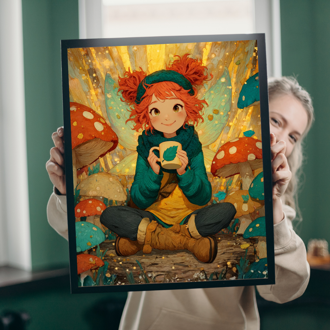 Playful Fantasy Fairy Jigsaw Puzzle – Cheerful Woodland Cartoon Art with Mushrooms Puzzle The Puzzle Chest