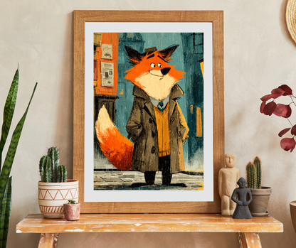 Fox Detective Jigsaw Puzzle - Animal Theme Game, Perfect for Family Fun, Gift for Kids, Cozy Nights, Game Night, Gift Puzzle The Puzzle Chest