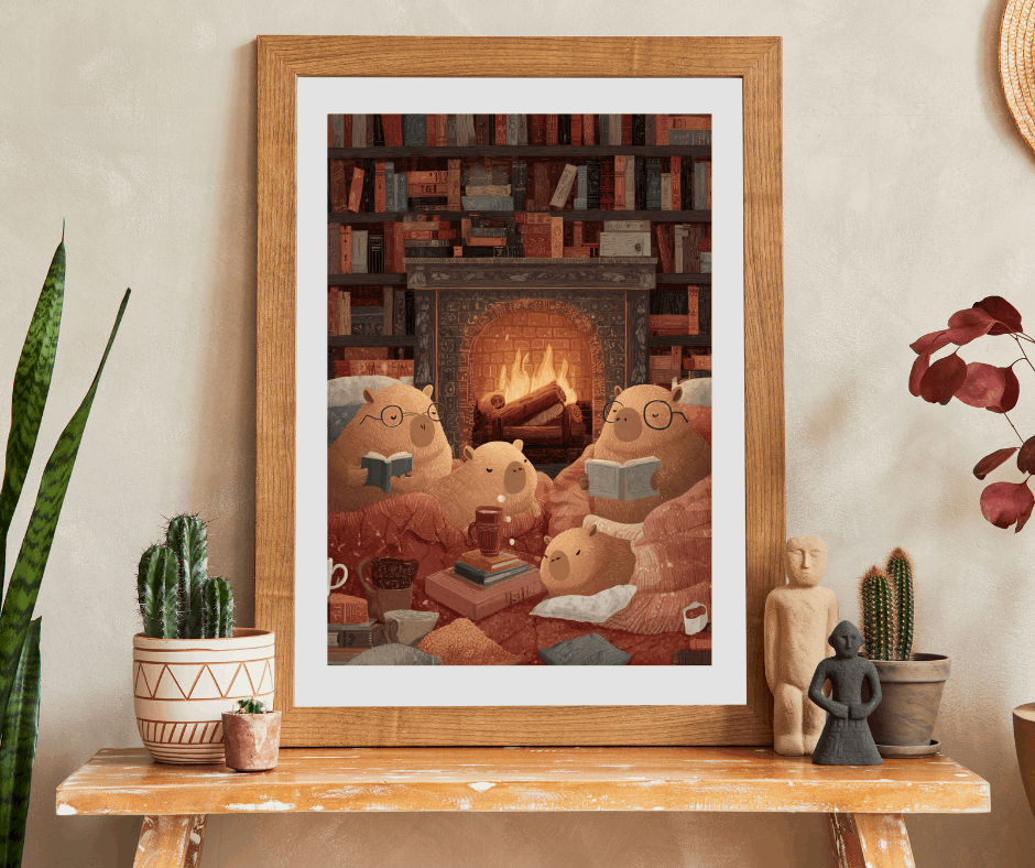 Capybara Library Jigsaw Puzzle - Cute Storybook Scene, Cartoon Puzzle Art Puzzle The Puzzle Chest