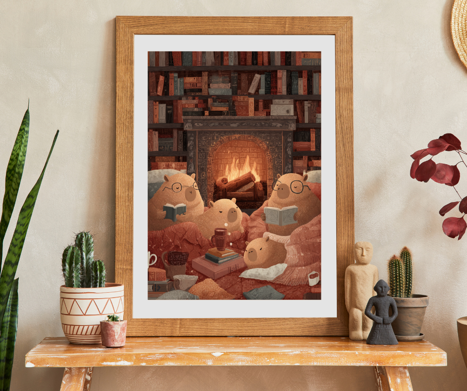 Capybara Library Jigsaw Puzzle - Cute Storybook Scene, Cartoon Puzzle Art Puzzle The Puzzle Chest