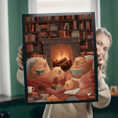 Capybara Library Jigsaw Puzzle - Cute Storybook Scene, Cartoon Puzzle Art Puzzle The Puzzle Chest