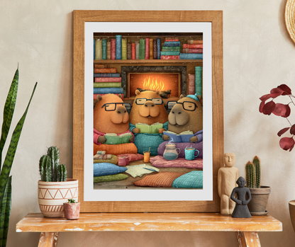 Capybaras Cozy Library Puzzle - Cartoon Animal Jigsaw Game Puzzle The Puzzle Chest