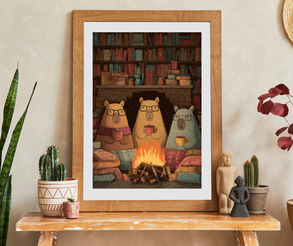 Fireside Reading with Capybaras Jigsaw Puzzle Puzzle The Puzzle Chest