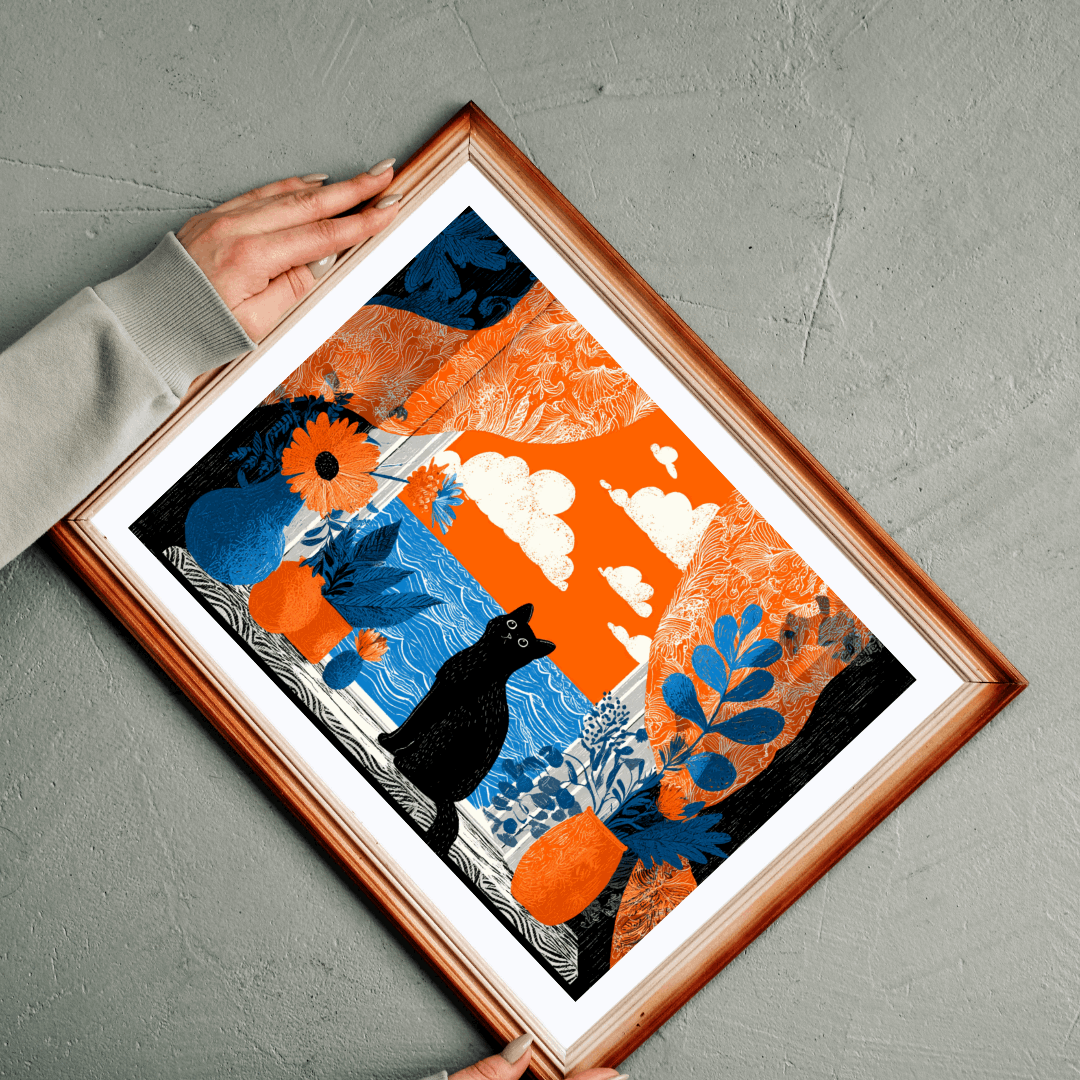 Black Cat by the Open Window – Fauvist Interior Cat Jigsaw Puzzle, Animal Theme Seaside Art Puzzle, Matisse-Inspired Puzzle The Puzzle Chest