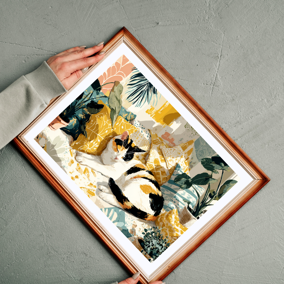 Golden Afternoon Cat – Fauvist Animal Art Puzzle with Sunny Room Scene, Matisse-Inspired Design Puzzle The Puzzle Chest