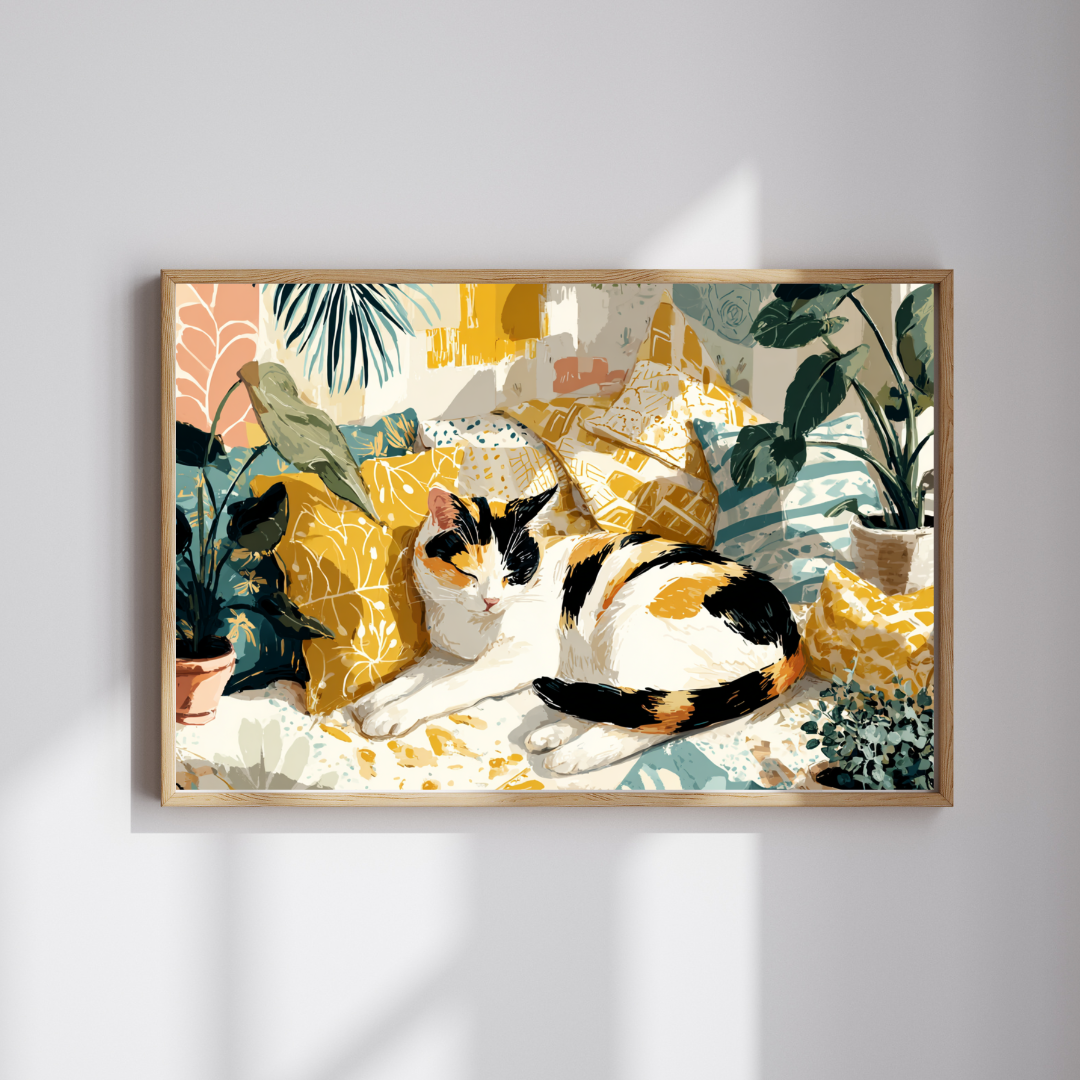 Golden Afternoon Cat – Fauvist Animal Art Puzzle with Sunny Room Scene, Matisse-Inspired Design Puzzle The Puzzle Chest