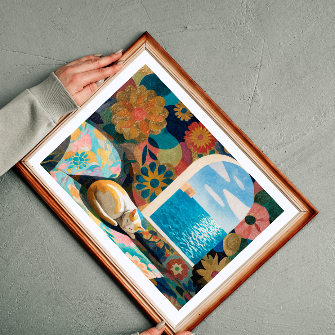 Matisse’s Dream Cat – Seaside Fauvist Cat Jigsaw Puzzle, Animal Theme Artistic Puzzle for Adults Puzzle The Puzzle Chest