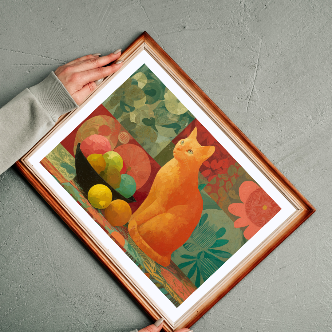 The Cat and the Fruit Bowl – Still Life Art Jigsaw Puzzle, Animal Theme Fauvist Cat Puzzle, Matisse-Inspired Puzzle The Puzzle Chest