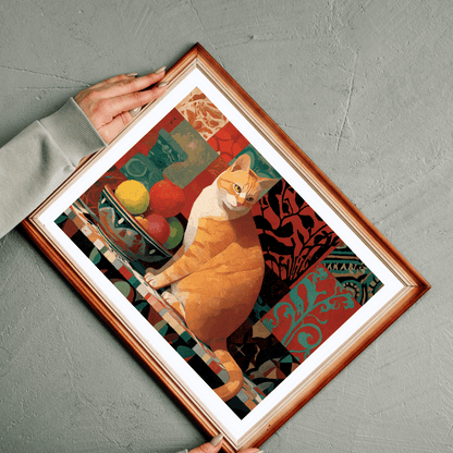 The Cat and the Fruit Bowl – Still Life Art Jigsaw Puzzle, Animal Theme Colorful Fauvist Cat Puzzle Puzzle The Puzzle Chest