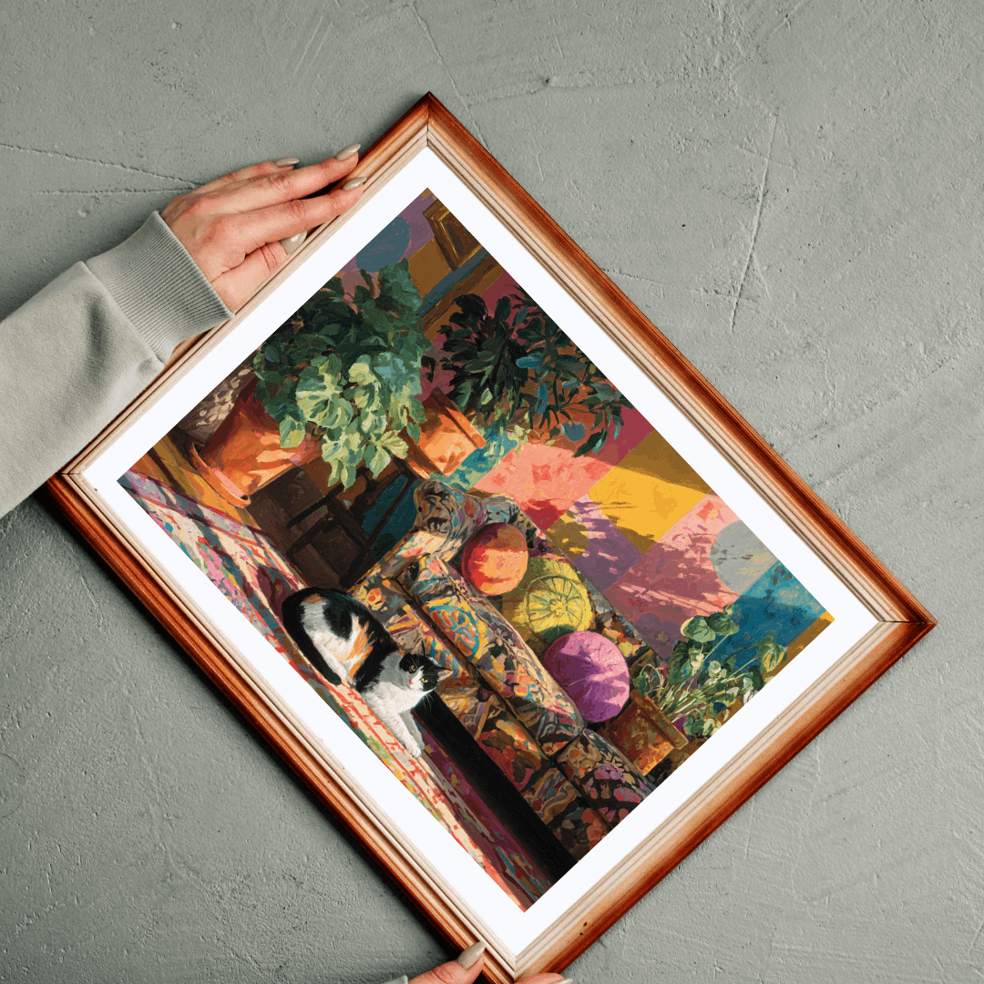 Cat in the Sunny Room – Warm Fauvist Cat Jigsaw Puzzle, Animal Theme Light-Filled Art Puzzle Puzzle The Puzzle Chest