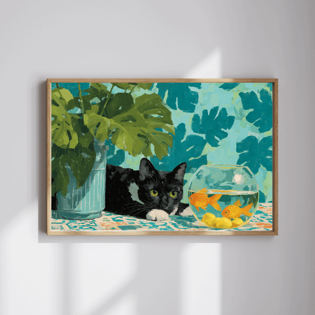 The Cat and the Goldfish Bowl – Classic Matisse-Inspired Cat Jigsaw Puzzle, Animal Theme Still Life Puzzle Puzzle The Puzzle Chest