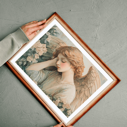 Sleeping Angel Puzzle - Floral Religious Jigsaw, Christian