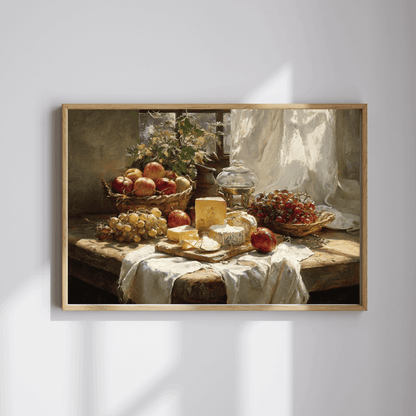 Still Life Fruit and Cheese Puzzle | Classic Tabletop Scene