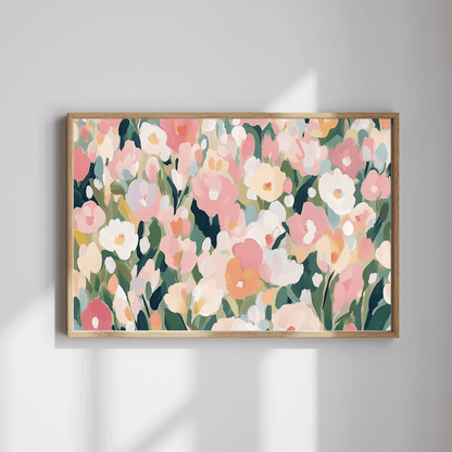 Floral Garden Jigsaw Puzzle — Pastel Flower Blooms