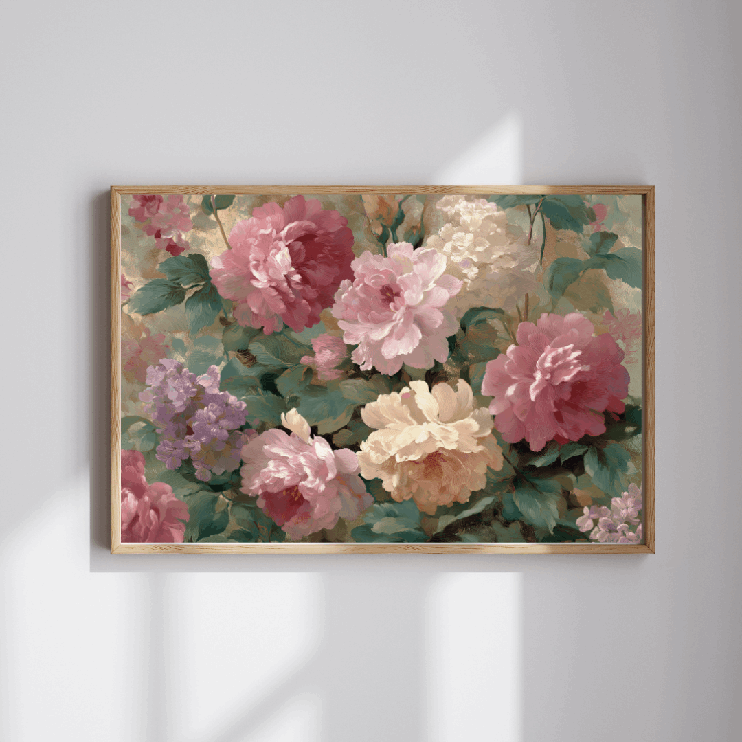 Floral Vintage Roses Puzzle – Botanical Jigsaw Puzzle