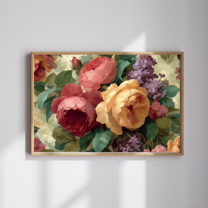 Floral Vintage Roses Jigsaw Puzzle
