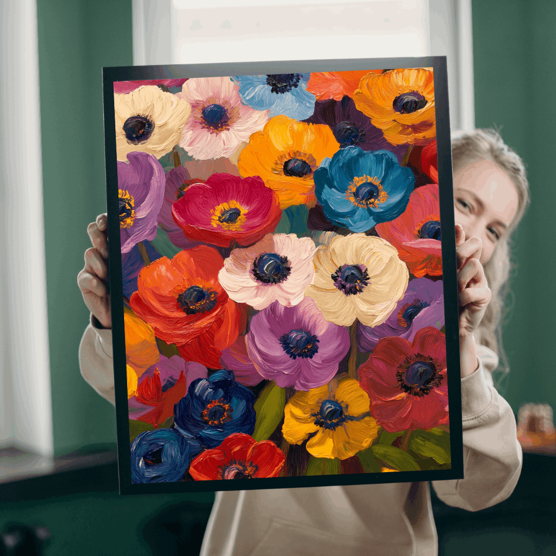 Colorful Anemone Bouquet Puzzle 110-1014-piece | Floral Jigsaw Puzzle