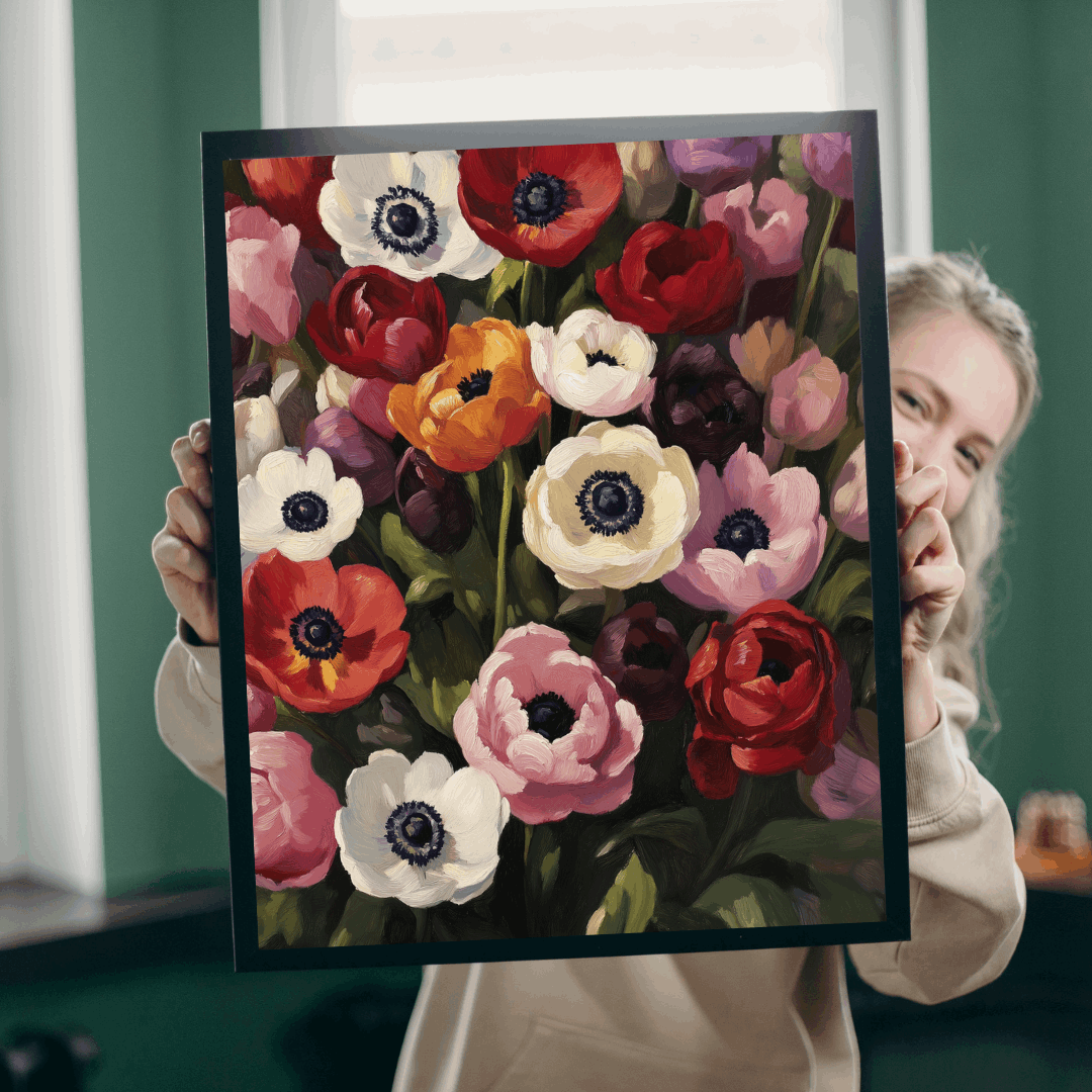 Anemone Floral Illustration Puzzle | Flower Jigsaw 110-1014 Pieces