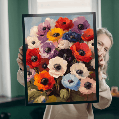 Colorful Anemone Bouquet Puzzle 110-1014 Piece | Floral Jigsaw Puzzle