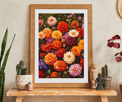 Colorful Zinnia Floral Puzzle 110-1014 Piece | Vibrant Flower Jigsaw