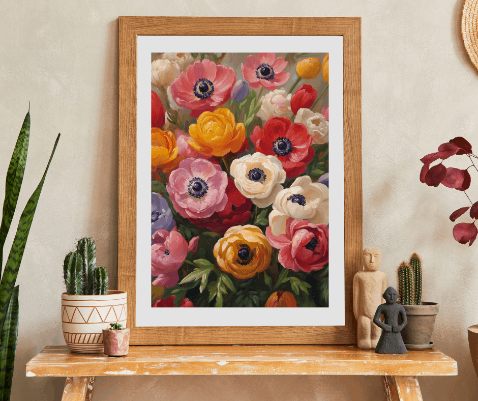 Colorful Anemone Bouquet Puzzle | Floral Jigsaw 110-1014 Pieces