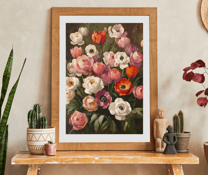 Vintage Floral Bouquet Puzzle 1101-1014 Piece | Anemone & Ranunculus Art Puzzle