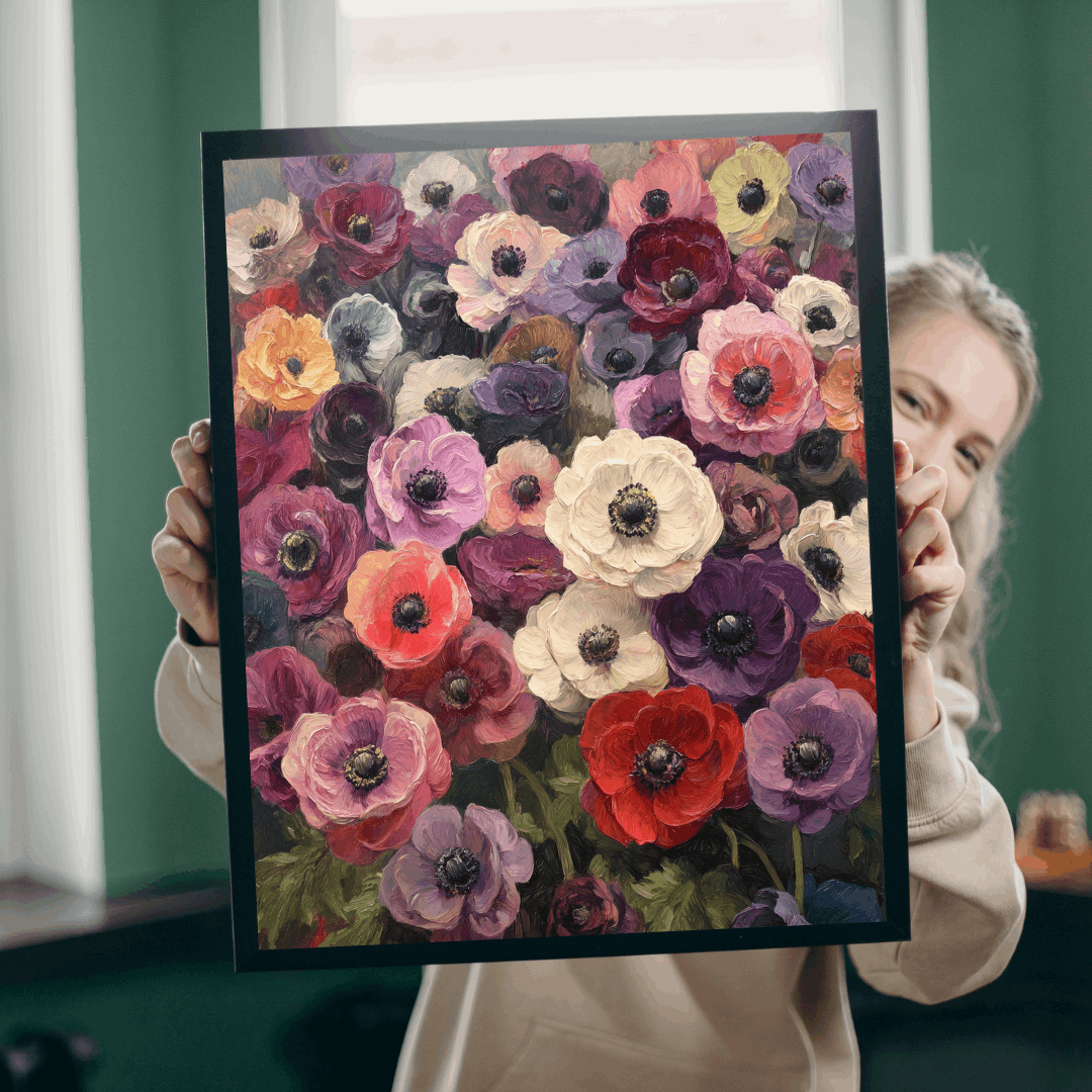 Vintage Anemone Floral Puzzle 110-1014 Piece | Botanical Jigsaw Puzzle