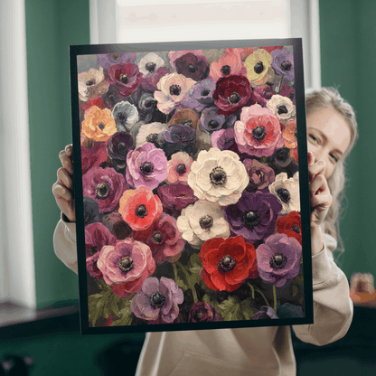 Vintage Anemone Floral Puzzle 110-1014 Piece | Botanical Jigsaw Puzzle