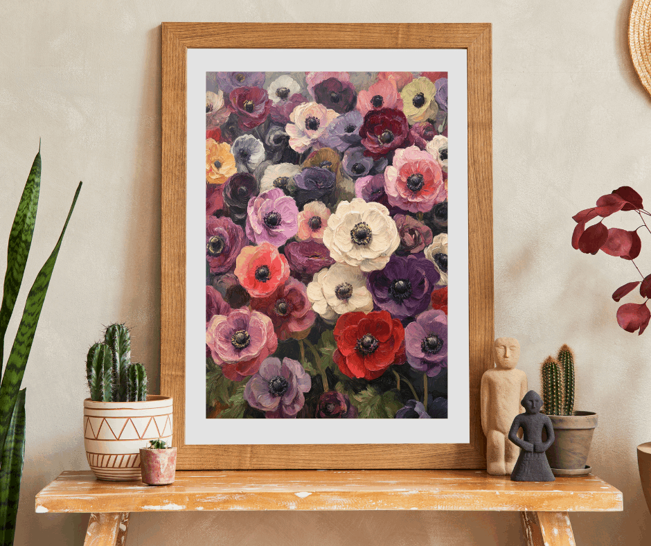 Vintage Anemone Floral Puzzle 110-1014 Piece | Botanical Jigsaw Puzzle