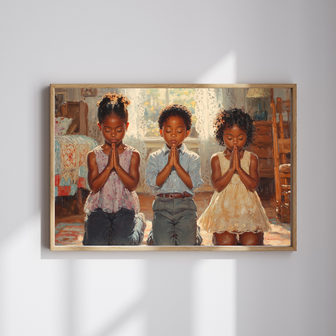 Black Children Praying Puzzle | Afrocentric Jigsaw Game