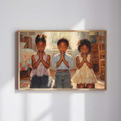 Black Children Praying Puzzle | Afrocentric Jigsaw Game