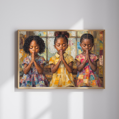 Praying African American Children Puzzle | Afrocentric Jigsaw Puzzle 110-1014 Pieces