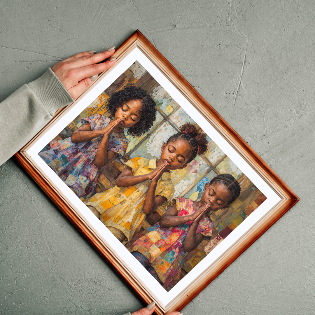 Praying African American Children Puzzle | Afrocentric Jigsaw Puzzle 110-1014 Pieces